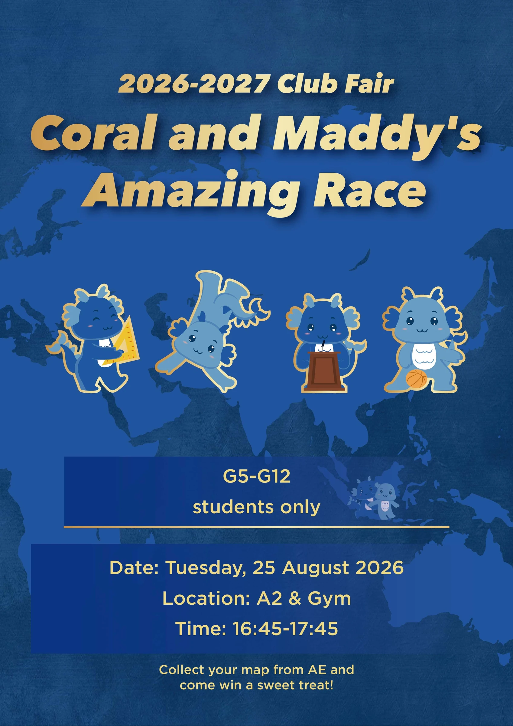 Original campus research poster: Coral and Maddy’s Amazing Race