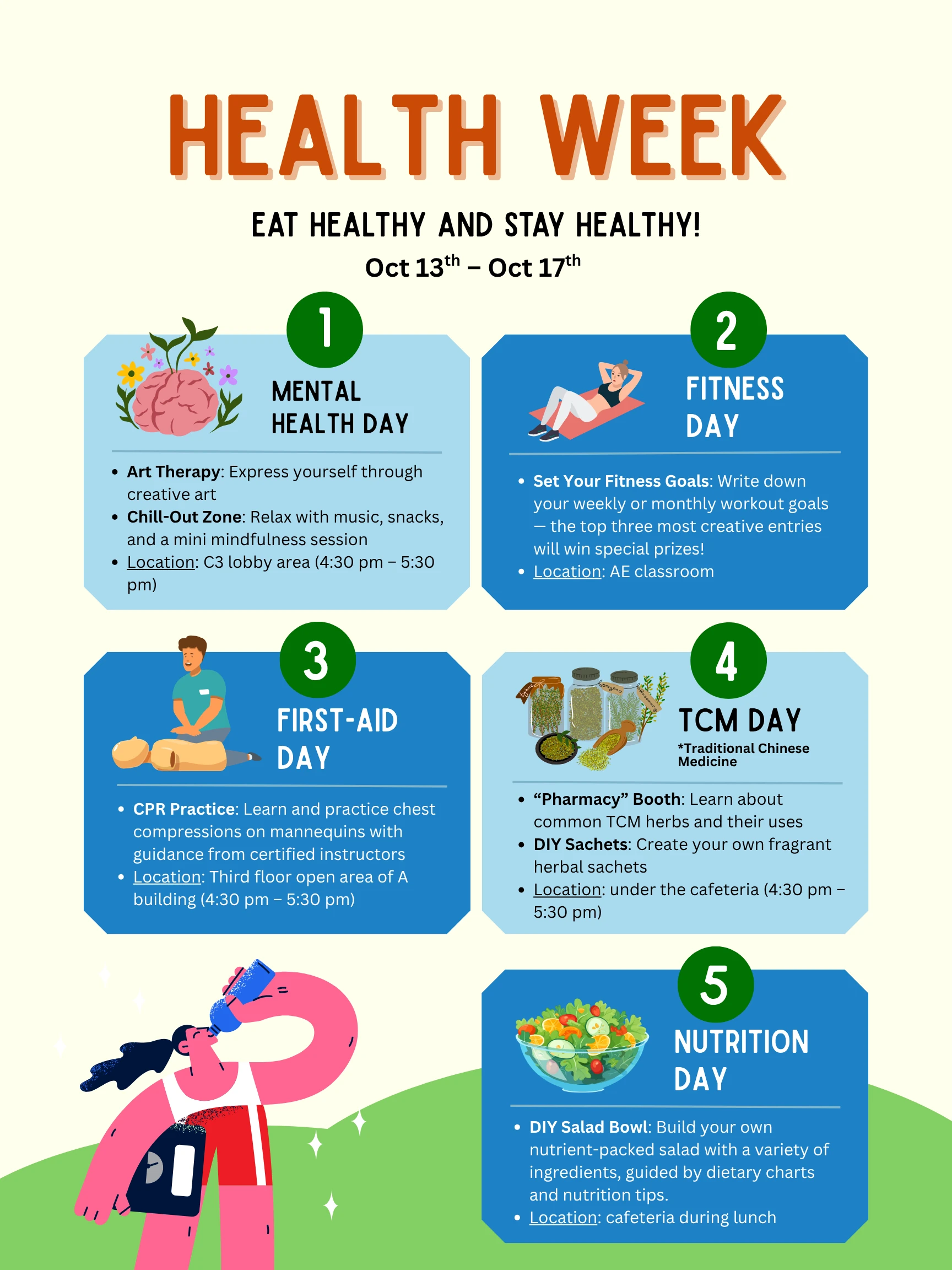 Original campus research poster: Health Week