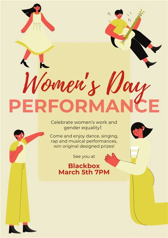 Original campus research poster: Women’s Day performance
